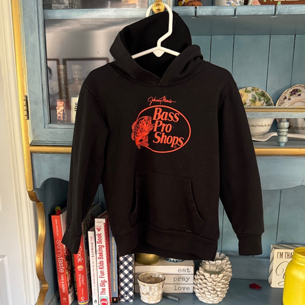 Bass Pro Shops Black and Red Hoodie for Men